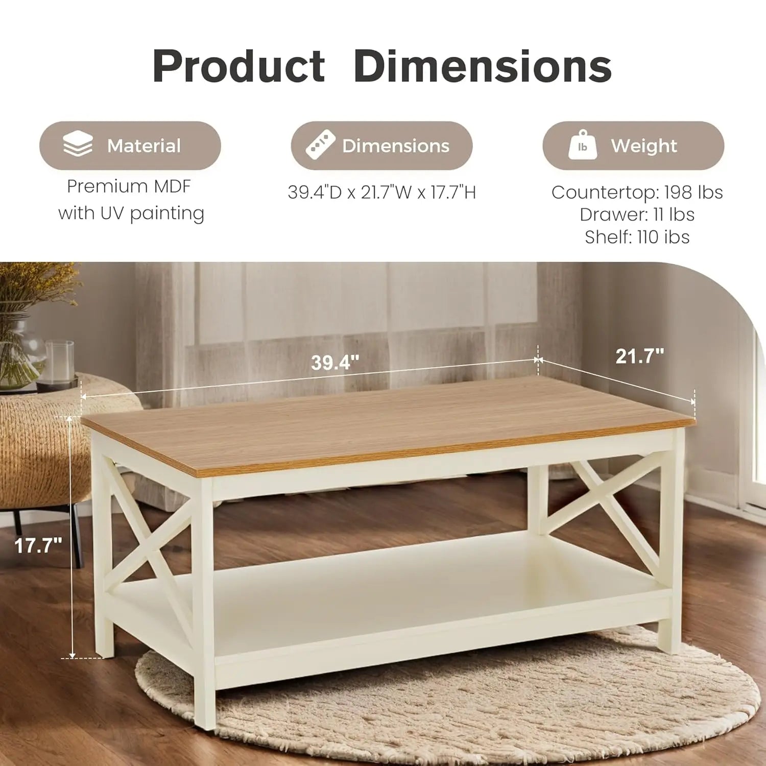 Farmhouse Coffee Table for