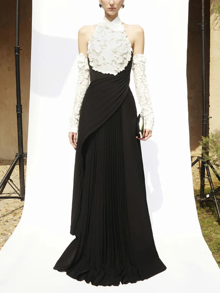 Vintage Sleeveless Halter Gown
