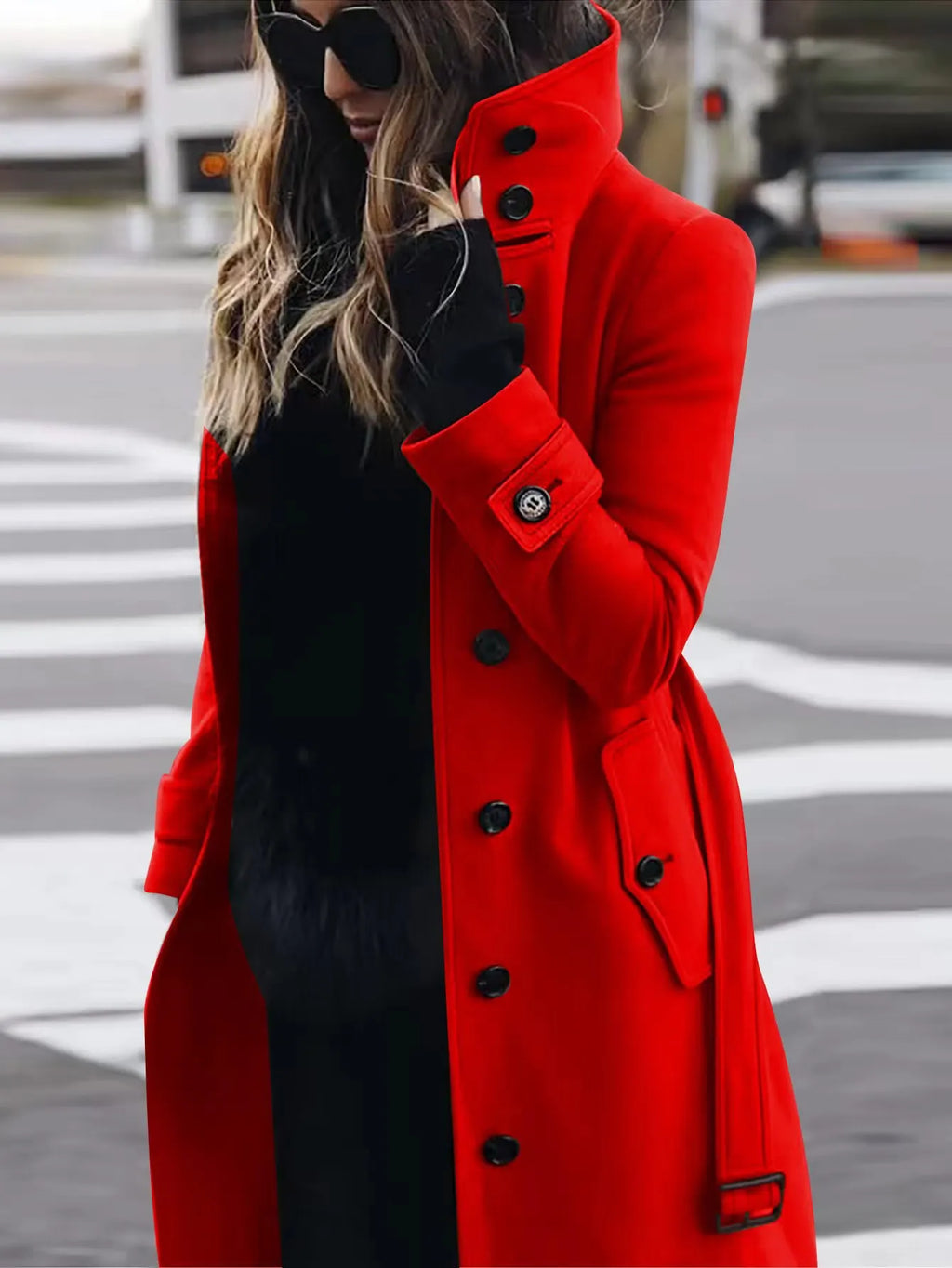 Women's Woolen Long Coat Autumn Winter Jacket Turn-Down Collar Coats Warm Wool Jackets Single Breasted Coat Outerwear Overcoat