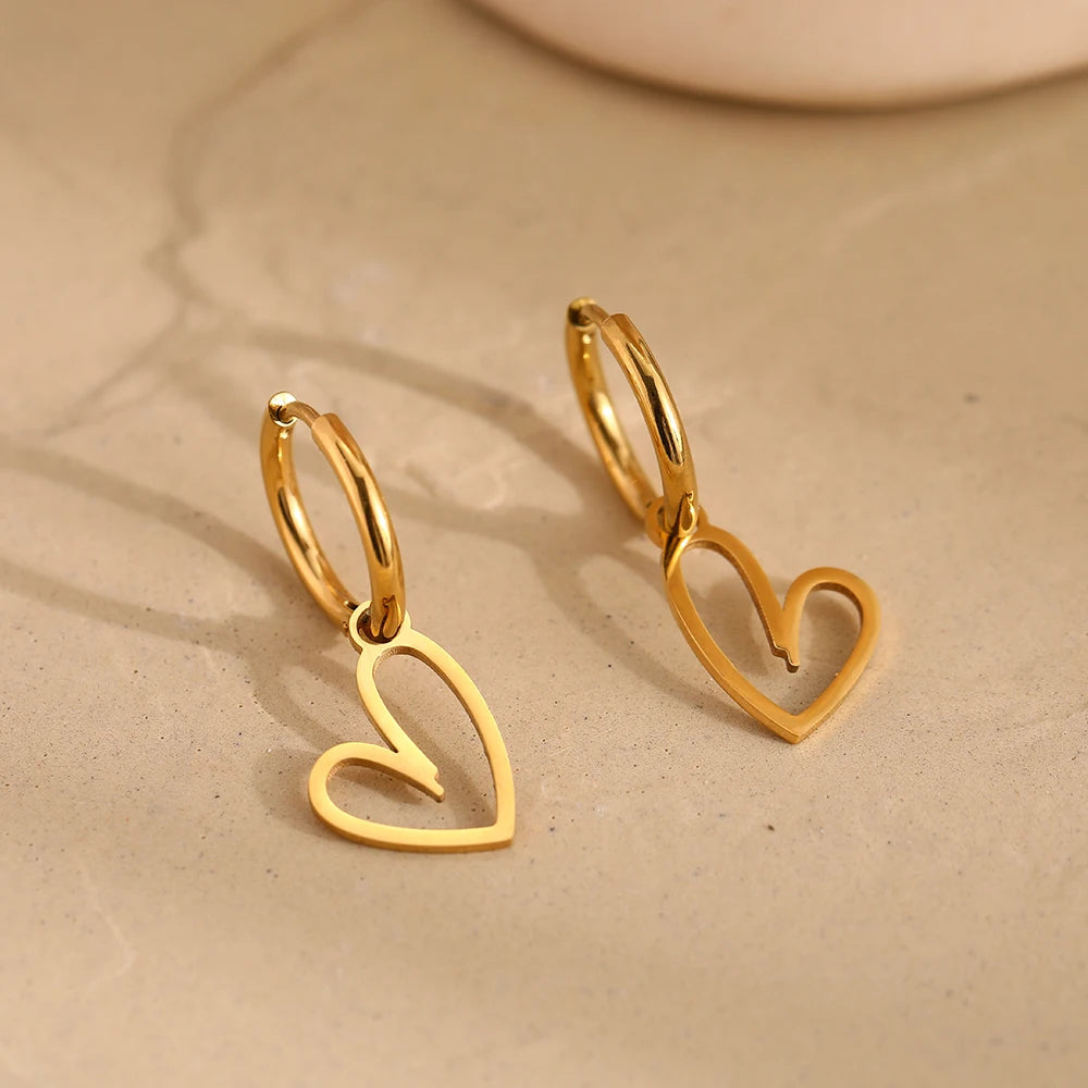 Stainless Steel Earrings New Classic Geometric Double Circle