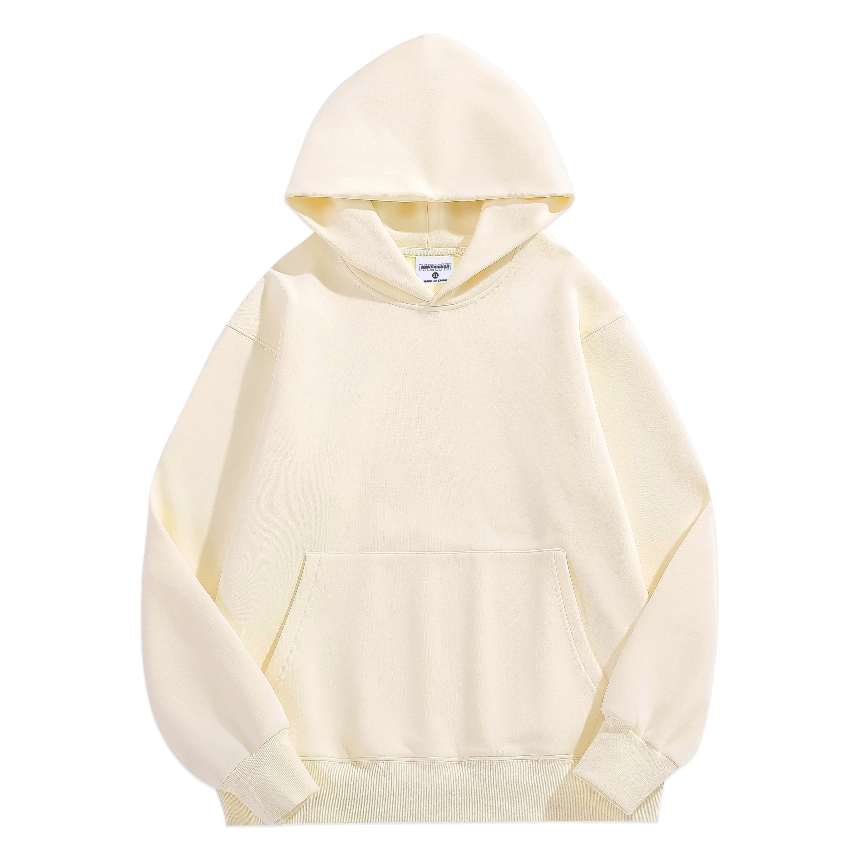 500gsm Heavyweight Faux Sherpa Fleece Hoodie, Drop Shoulder Oversized Pullover, Unisex Pocket Sweatshirt, Winter Streetwear