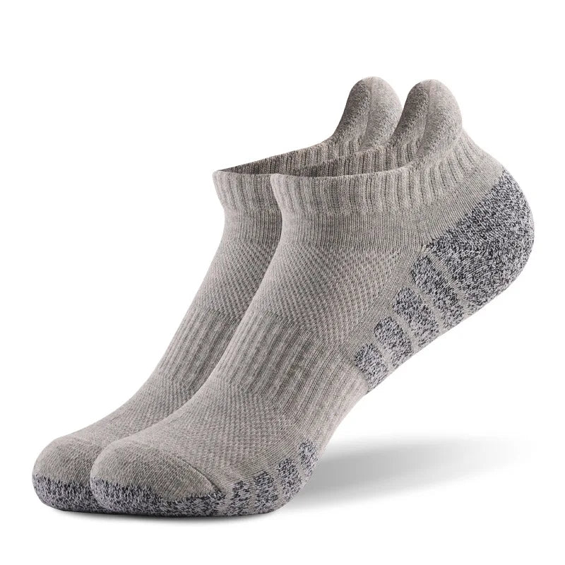 6 Pairs Thickened Towel Bottom Running Socks - Non-Slip Breathable Sports Socks
