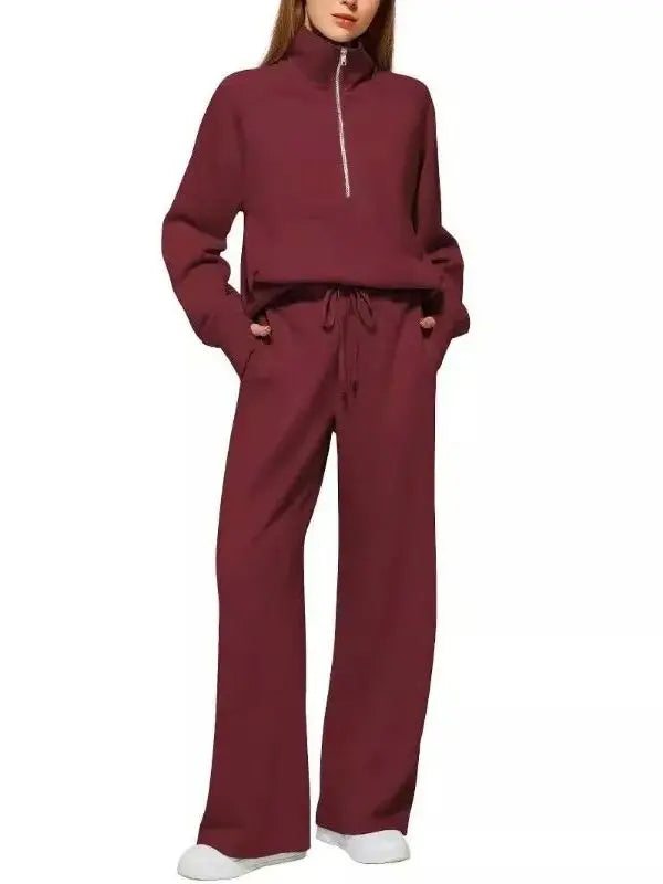 Spor Zipper Hoodie Set