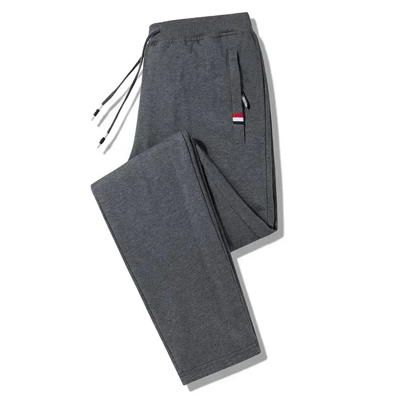 Spring Pants Men Fitness Sportswear Tracksuit Elastic Waist Sweatpants Cotton Trousers Loose Gym Jogger Track Pants Mens M- 8XL