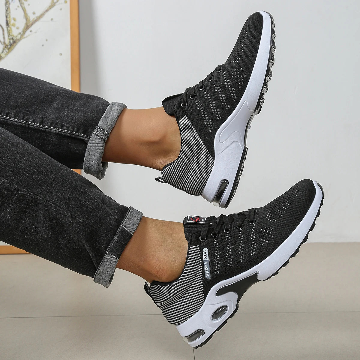 Men's breathable lace-up running