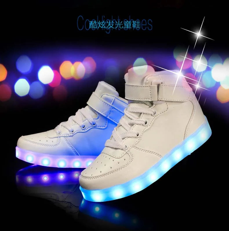 Men's Glowing Sneakers Unisex Luxury Luminous Sneakers USB LED Colorful Lighted Luminous Shoes Women Night Light Vulcanize Shoes