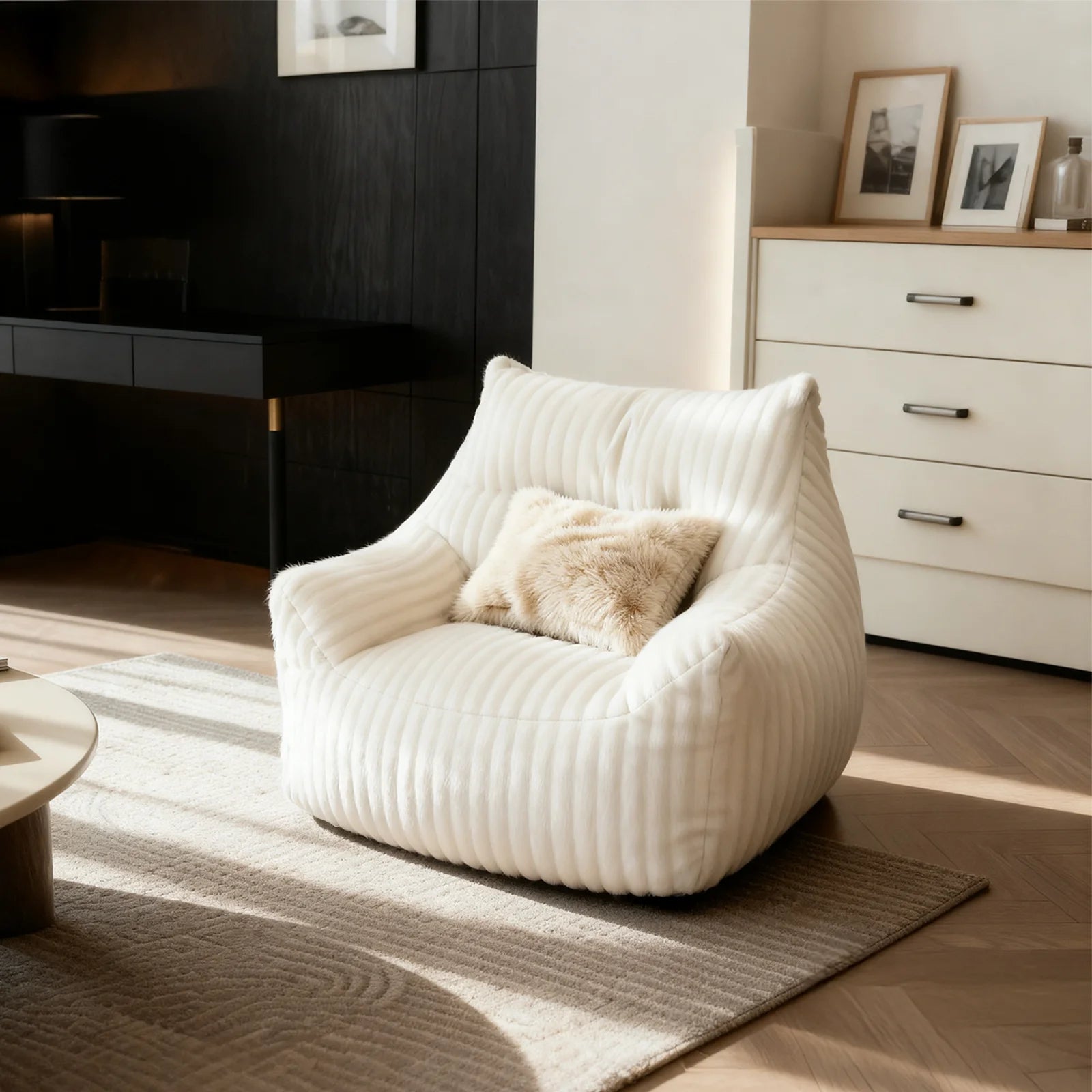 Bean Bag Sofa for Small Spaces - Lightweight Folding Couch for Bedroom/Apartment, Easy Storage