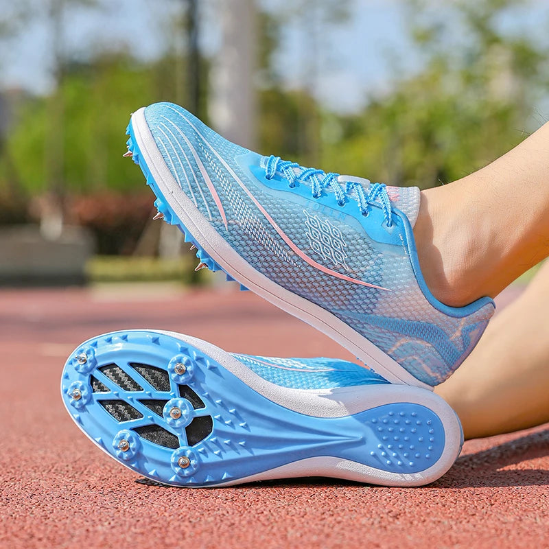 2025 New Couples Track and Field Shoes Non Slip Women Spikes Sneakers Breathable Men Running Shoes Comfortable Outdoor Sneakers