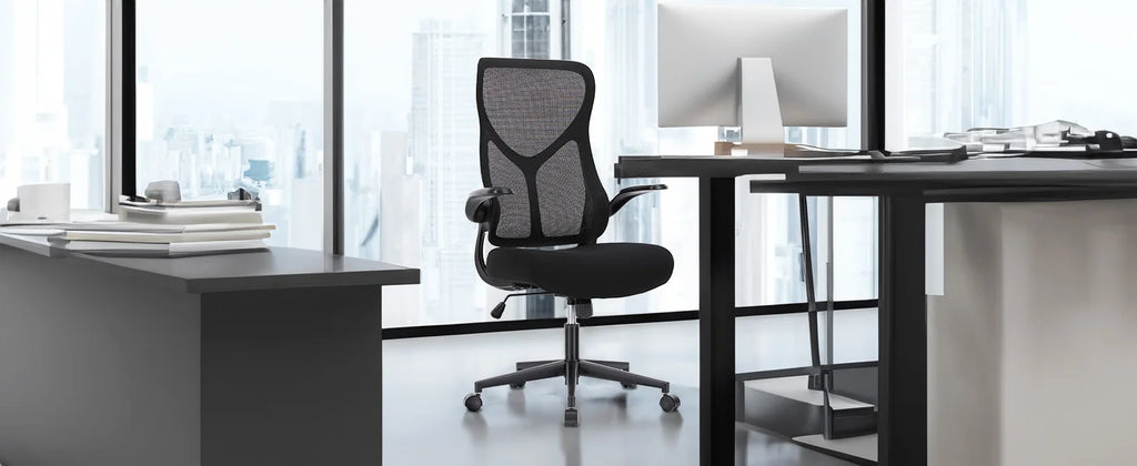 Ergonomic Office Chair - Lumbar Support Office Chair | High Back Swivel Rolling Chairs With Wheels And Arms-Rest