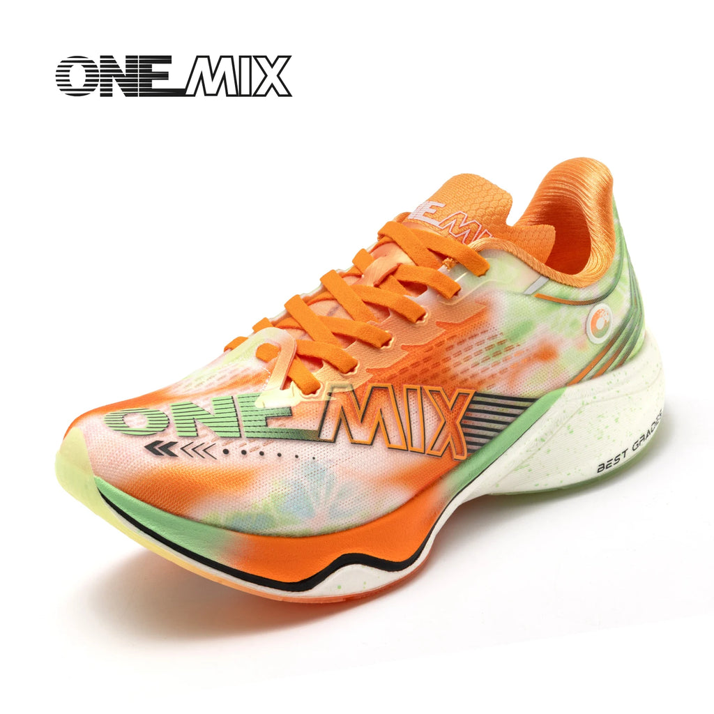 ONEMIX-Nylon Carbon Board Marathon Running Racing Shoes, Professional Stable Support, Shock-relief, Ultra-light Rebound Sneaker