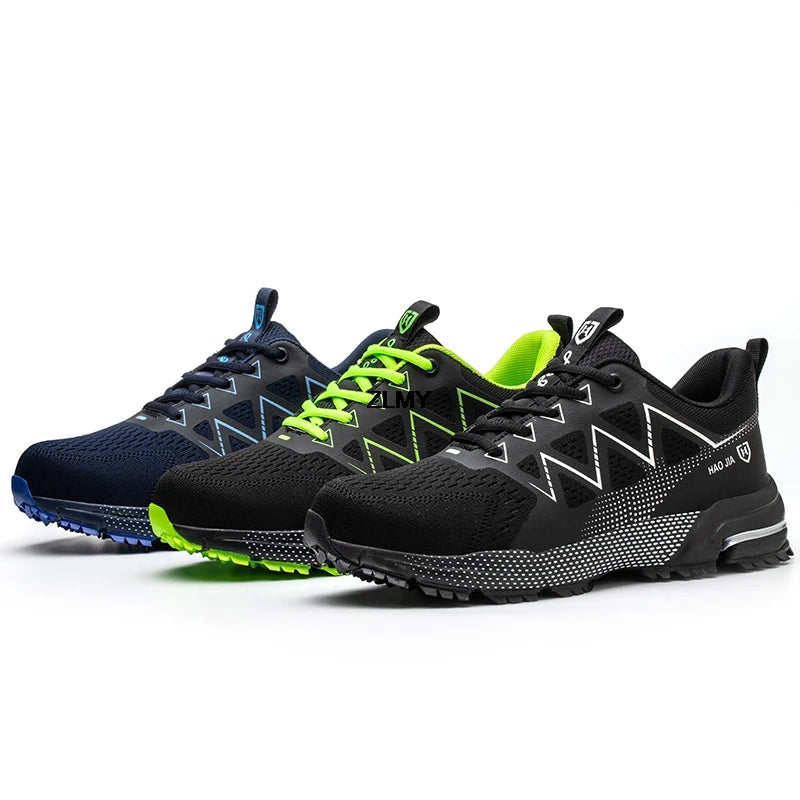 Fashion Safety Shoes Men Steel Toe Sneakers Puncture Proof Breathable Work Safety Boots Comfortable Work Shoes for Men