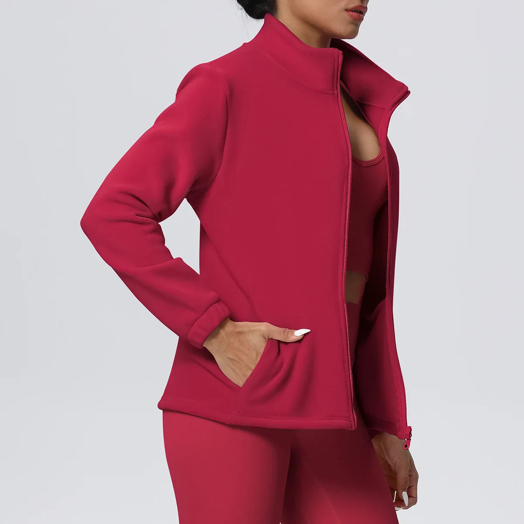 Women's Fitness Long Sleeve Sport Jacket Workout Coat Gym Training Outdoor Recreation Yoga Sportswear