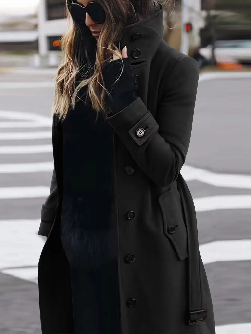 Women's Woolen Long Coat Autumn Winter Jacket Turn-Down Collar Coats Warm Wool Jackets Single Breasted Coat Outerwear Overcoat