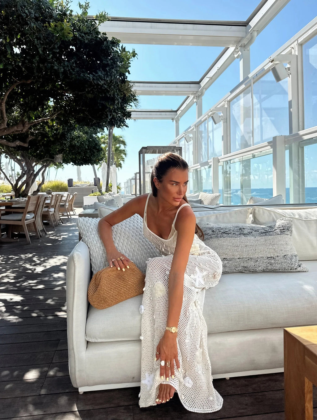 Knit Crochet Long Dress