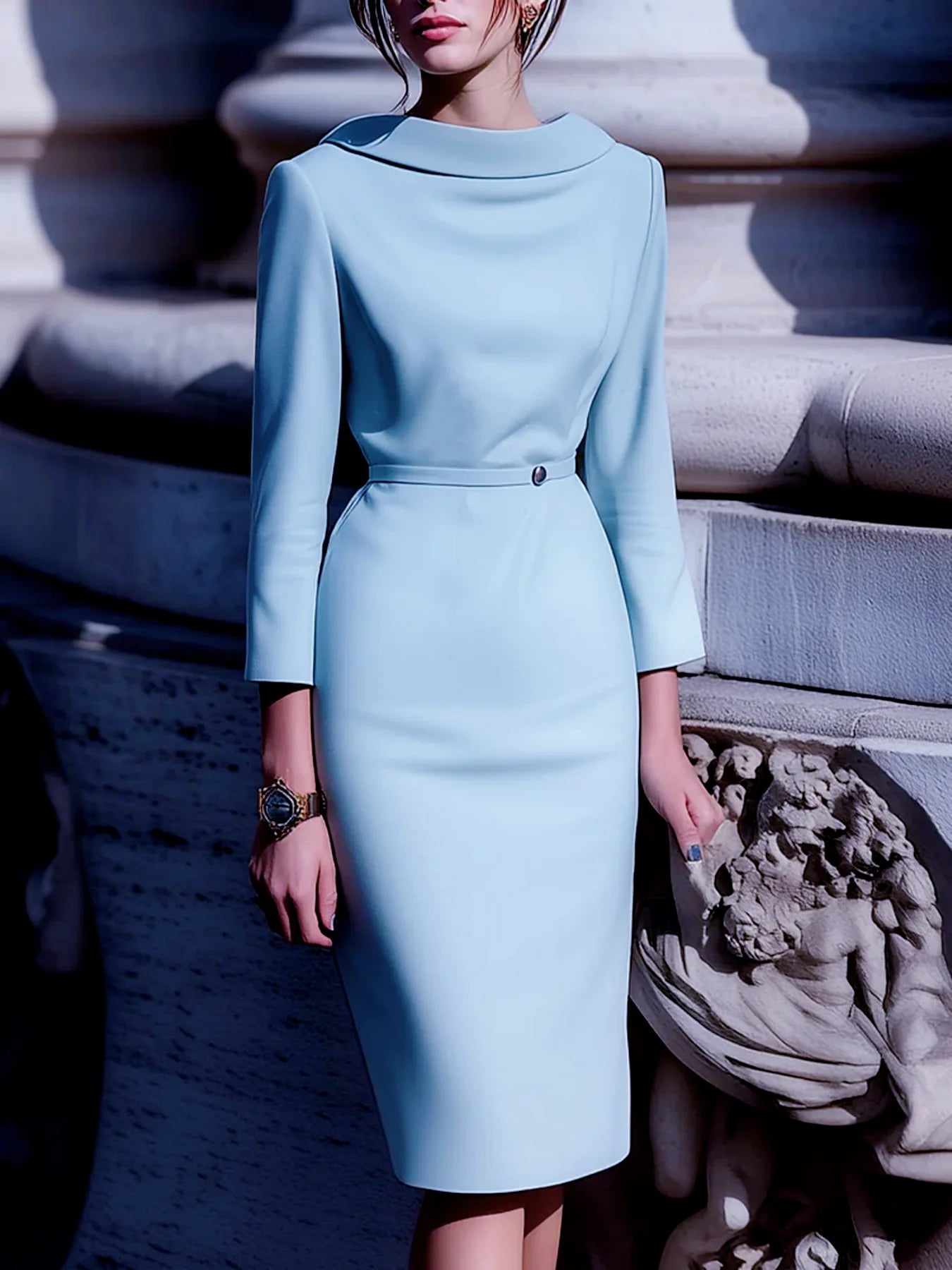 Elegant Solid Color Commute