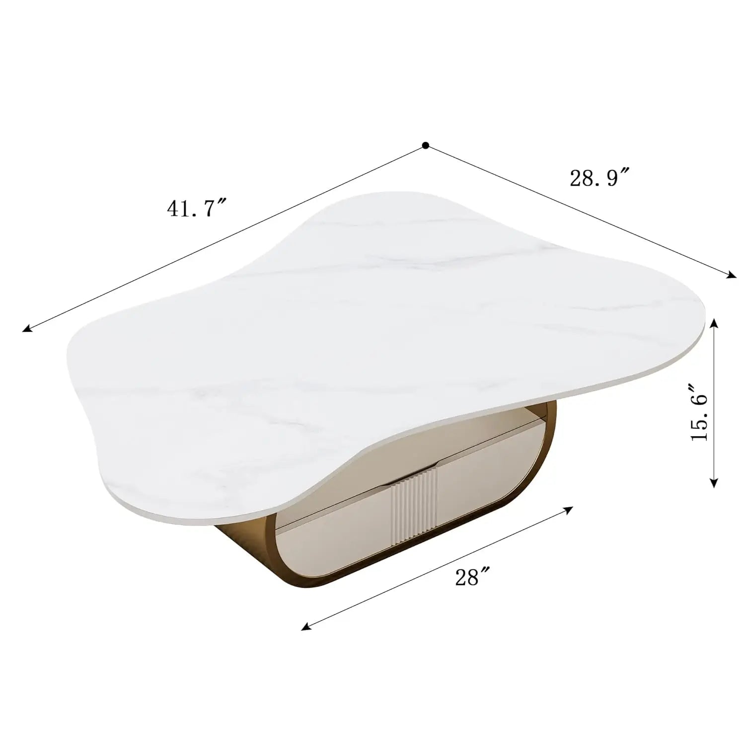 41.7 Inch Marble Coffee