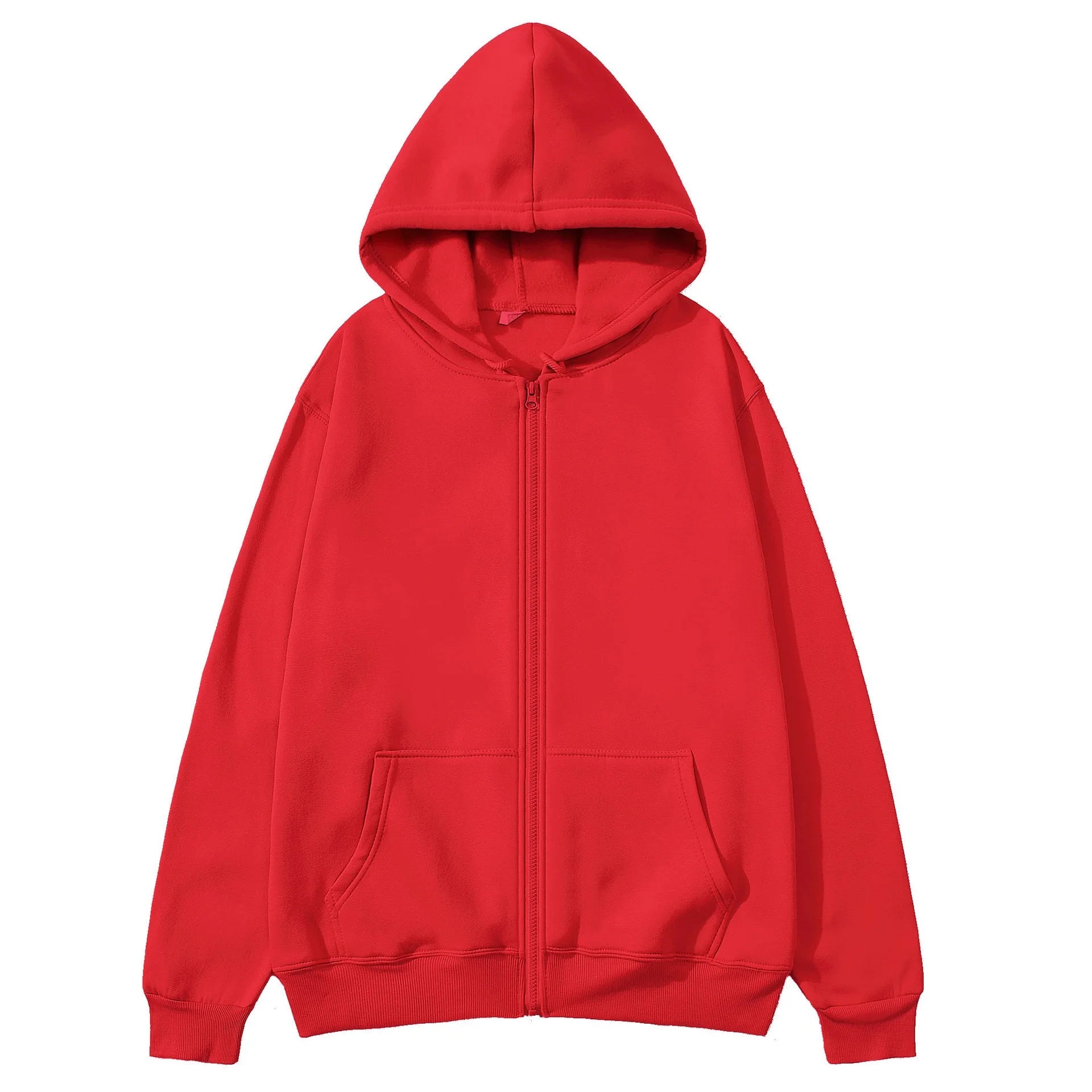 2025 unisex zipper sweatshirt cardigan hooded sweatshirt solid color sportswear top for autumn and winter