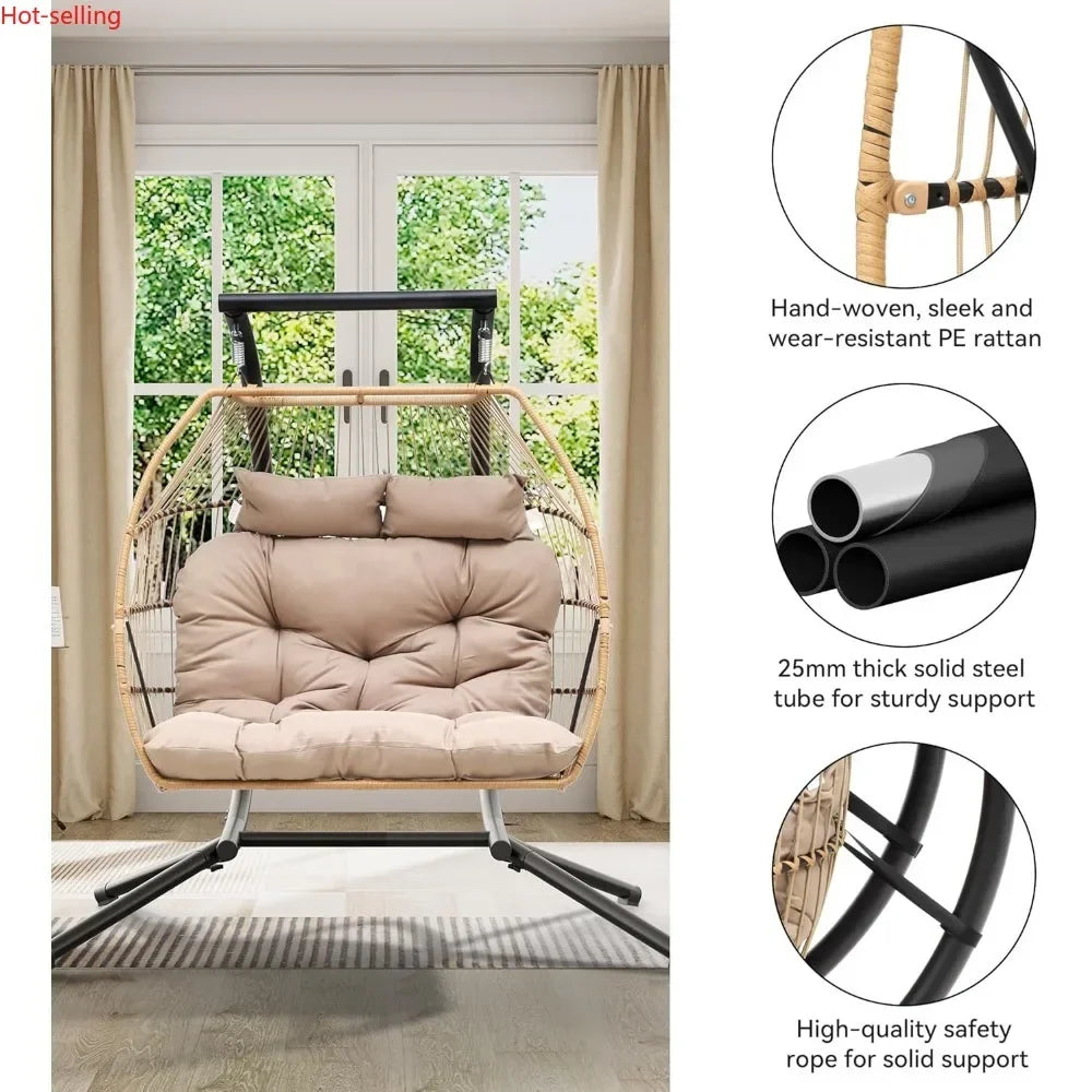 2-Person Lounging Patio Chair — Wicker Outdoor Collection