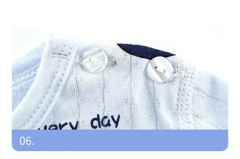 Top+Pants 2-Piece Set Breathable Soft Cotton Pajamas for Children Boys Girls Baby Summer Cartoon Long Sleeve Home Sleepwear Set 1-6Y