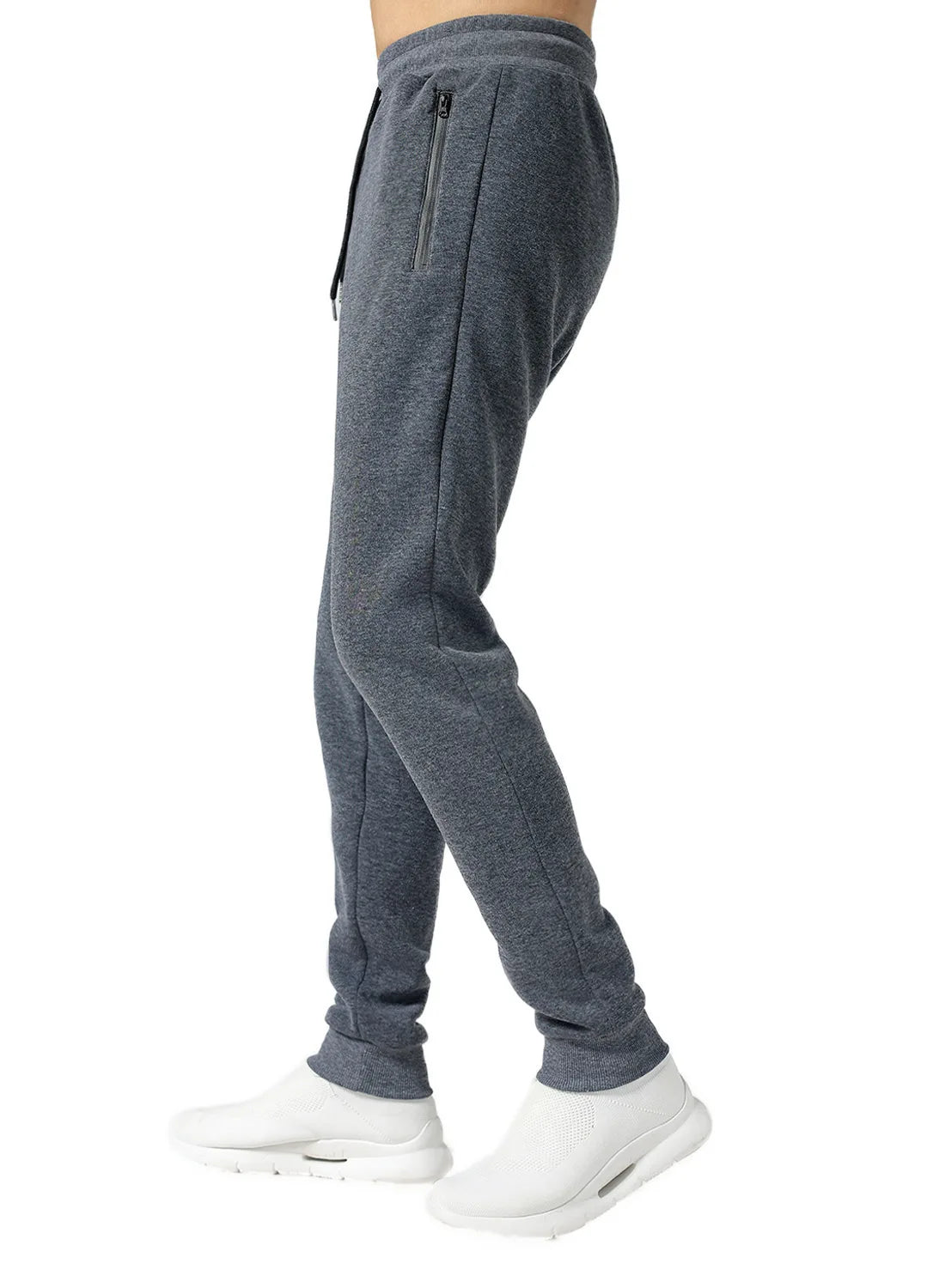 New Sweatpants with Side Zipper Pockets for Men - Joggers, Track Pants, Elastic Waist Sport Casual Baggy Fitness Gym Clothing