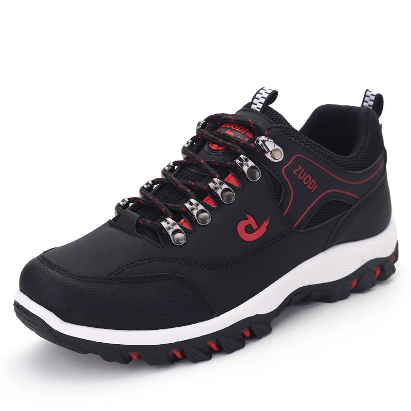 Men's Leather Casual Shoes - Sneakers for Spring, Autumn, and Winter - Lightweight Walking and Tennis Shoes