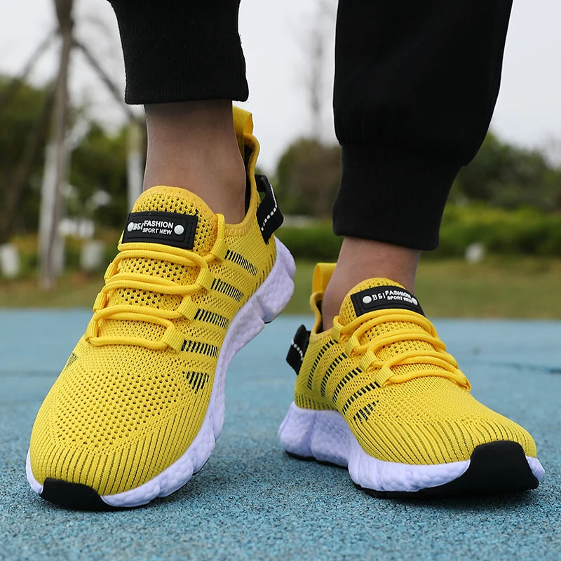 New Summer Soft Soled Running Shoes for Men - Mesh Breathable Casual Footwear