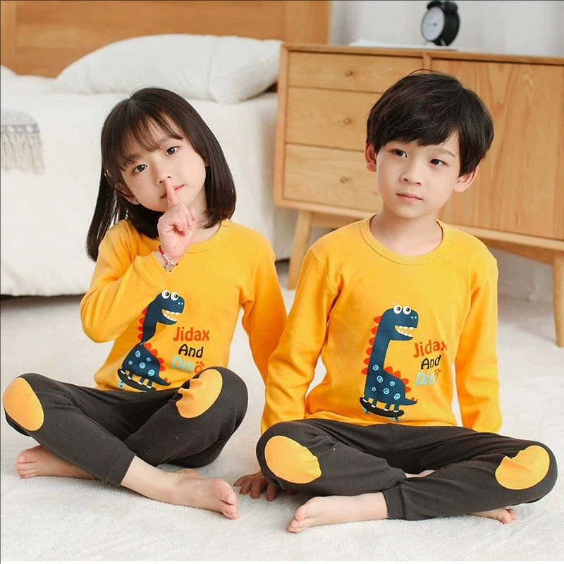 Kids Pajamas for Boys 2 3 4 5 6 7 8 9 10 11 12 13 Years Cotton Sleepwear Sets Dinosaur Pyjamas Green Children Pijamas Clothing