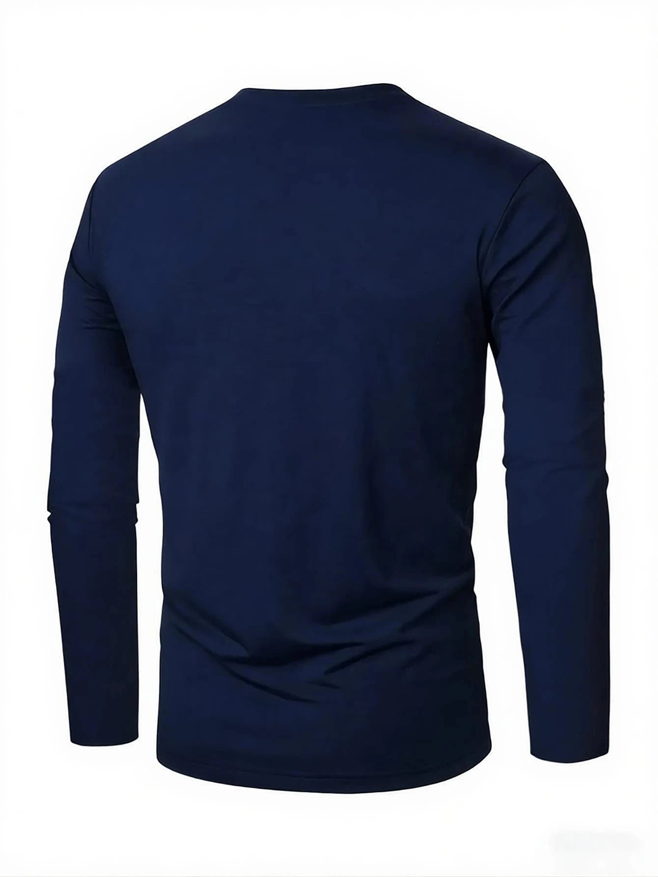 Autumn New Contrast Color Business Casual Round Neck Men Long Sleeve T-Shirt Oversized Shirt Men's Clothing Pullover New In Tops