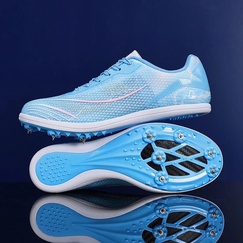 2025 New Couples Track and Field Shoes Non Slip Women Spikes Sneakers Breathable Men Running Shoes Comfortable Outdoor Sneakers
