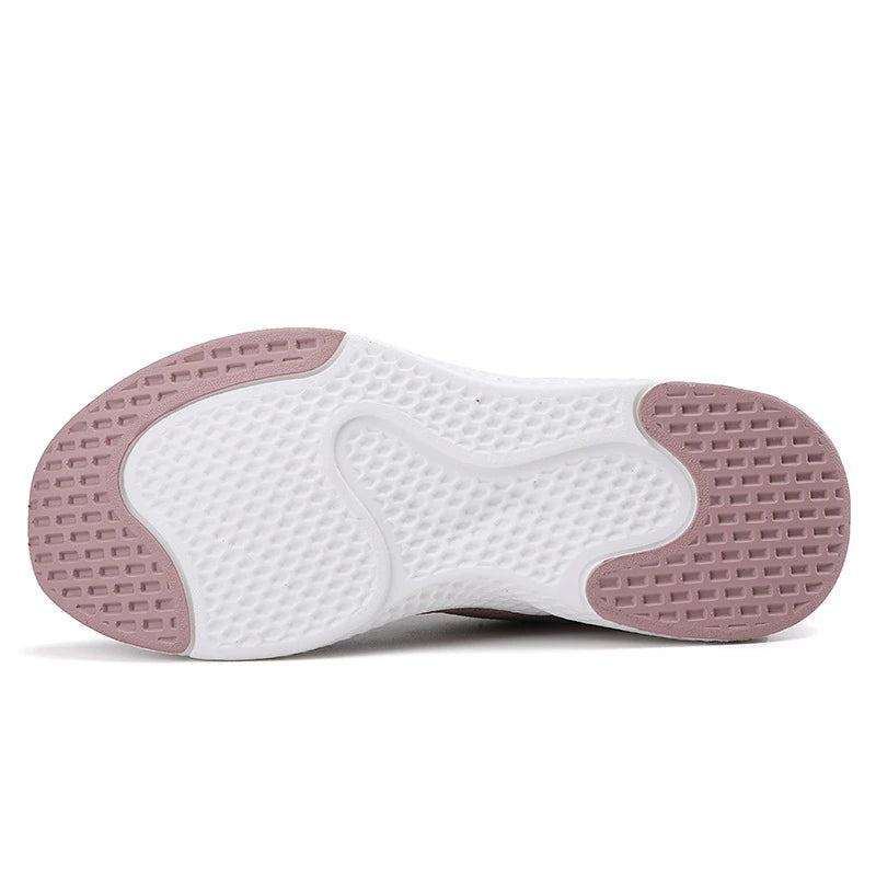 Women's Sports Shoes Comfortable Running Shoes Flying Knit Versatile Lace-Up Casual Shoes For Women Breathable And Fashionable
