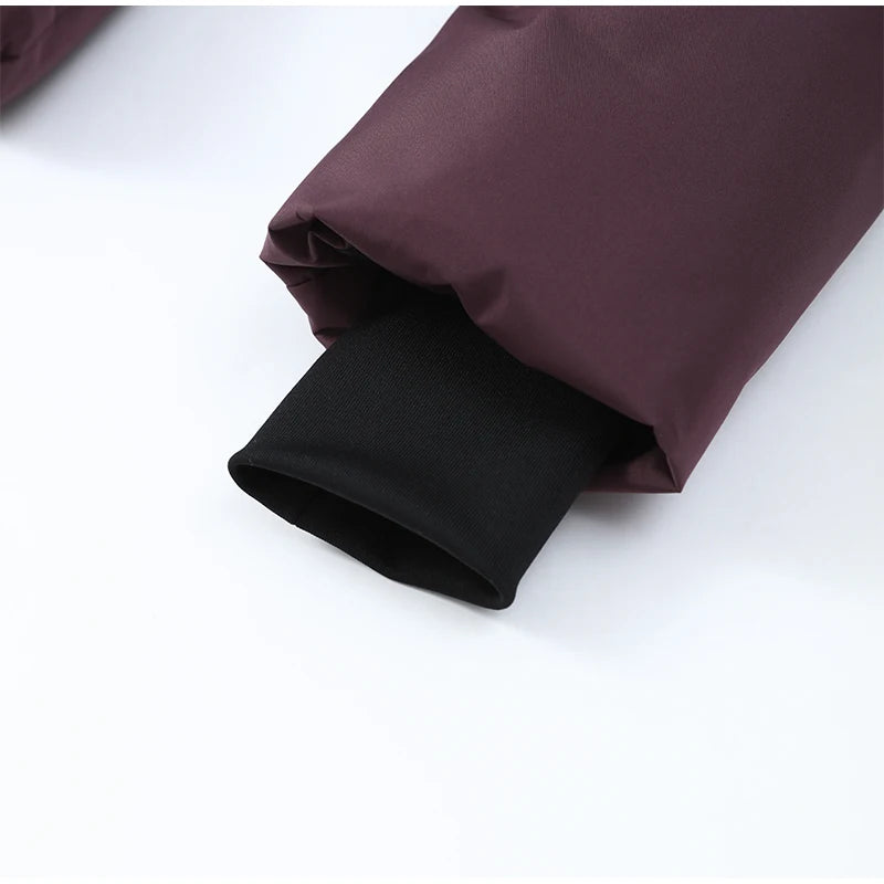 Belted Chic Hooded Cotton Coat Women Casual Full Sleeve Stand Collar Zipper Short Skiwear 2026 Lady Winter Sport Puffer Jacket