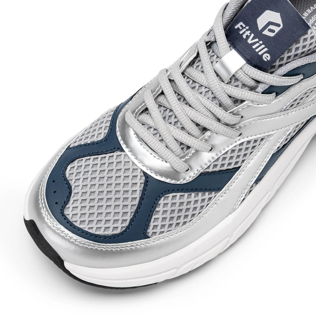 Fittington Men's Walking Shoes Extra Wide Comfort Sneakers Non Slip Trainers Man Shoes With Arch Support For Flat Feet Plantar