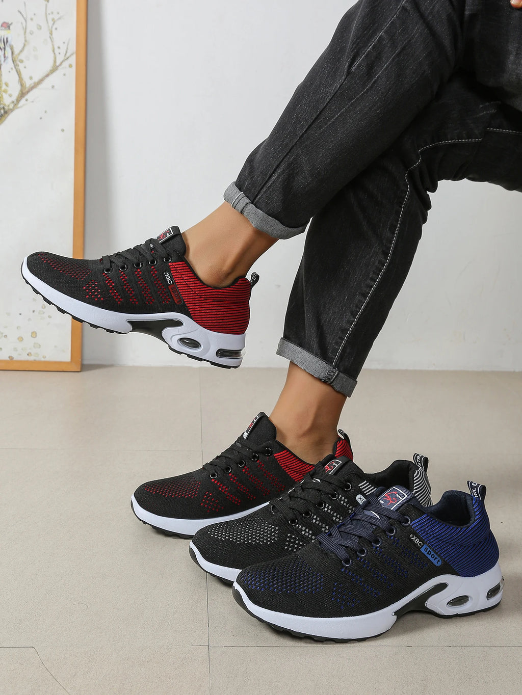 Men's breathable lace-up running