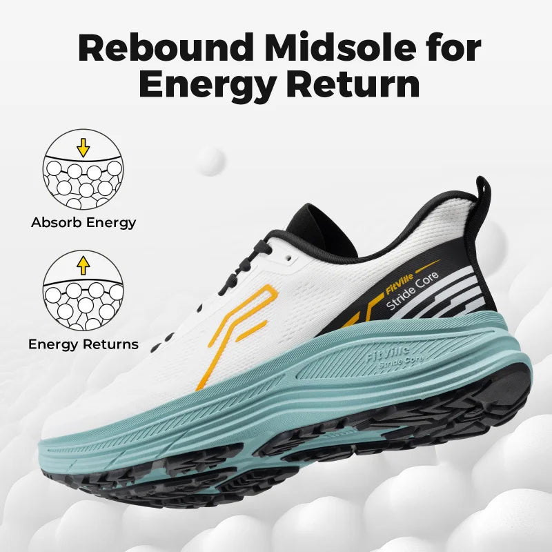 Fitville Men's Soft Running Shoes Wide Design Athletic Walking Trainers Lightweight Comfortable Sport Sneakers for Swollen Feet