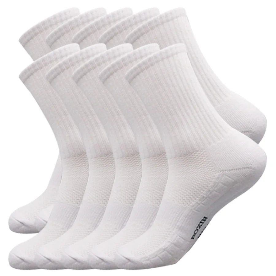 10 Pairs Men's Athletic Socks Set - Cool Comfortable Short Warm Solid Color for Running Gym Hiking - Dropshipping