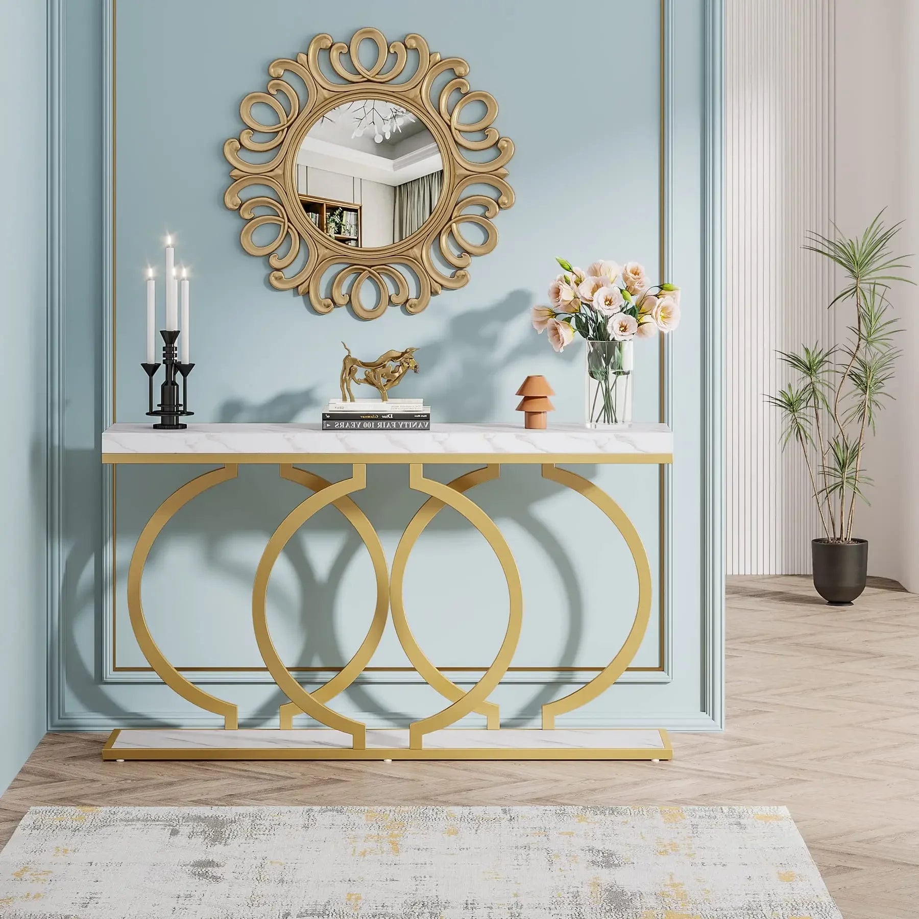 Tribesigns Gold Console Table,