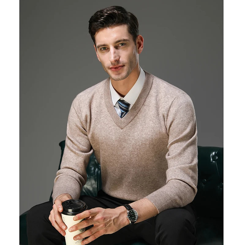Top Grade Thick Anti-Pilling New Fashion Brand Autumn Winter Knit Pullover Men Slim Fit Sweater Business Casual Woolen Jumper