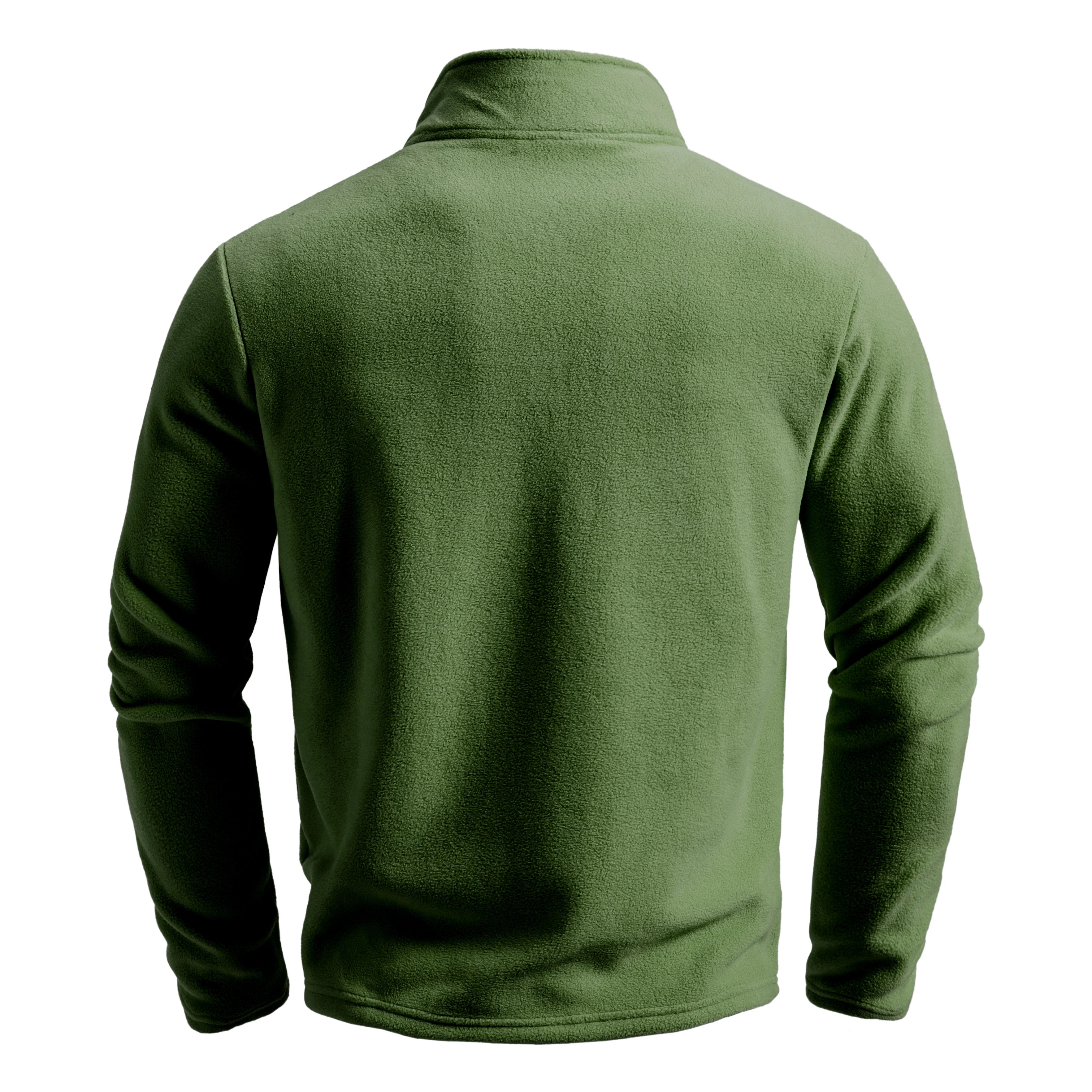 Men's Outdoor Warm Fashion Pullover Winter Warm and Comfortable Half Zip Solid Color Polar Fleece Pullover