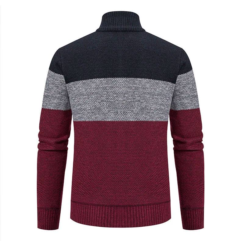 Men's Autumn and Winter New Stand-up Cardigan Sweater Trend Sweater Coat