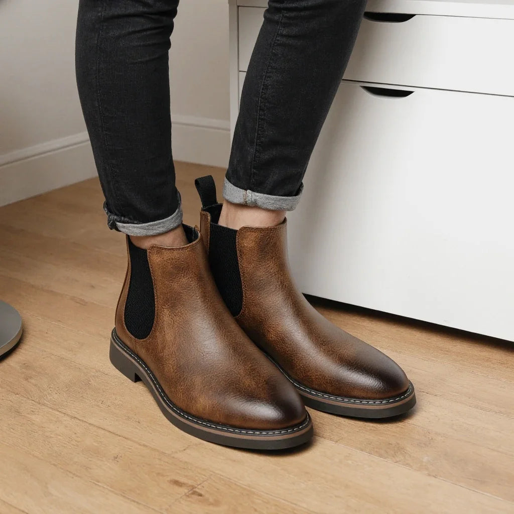 2026 Men's Chelsea Boots Ankle Boots for Men Retro Comfortable Brand Retro Fashion