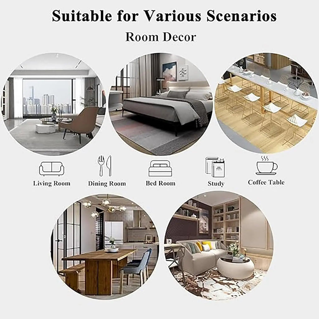 VIKAMA Japanese-Style Living Room Round Carpet, Bedroom Swivel Chair, Computer Chair, Sofa, Coffee Table Cushion, Home Decoration
