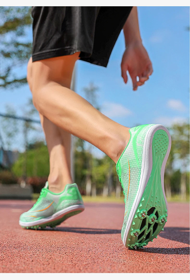 2025 New Couples Track and Field Shoes Non Slip Women Spikes Sneakers Breathable Men Running Shoes Comfortable Outdoor Sneakers