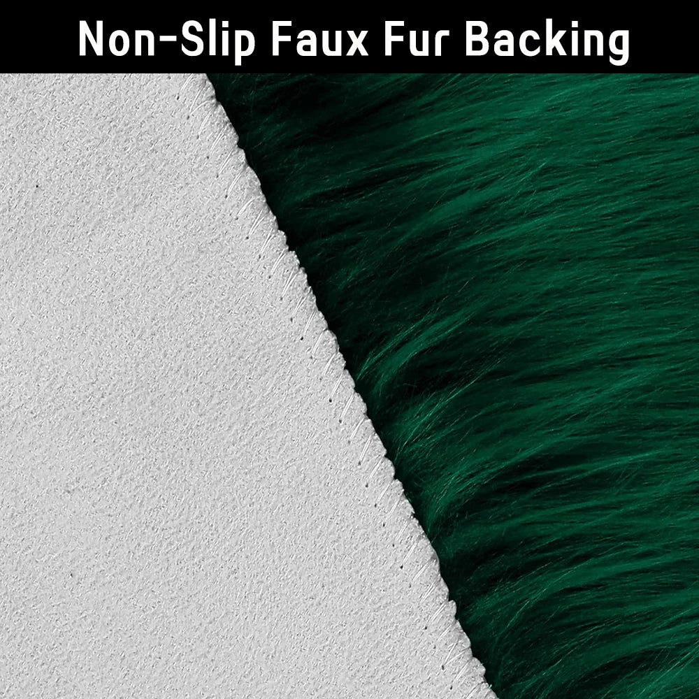 Faux Fur Rug, Fluffy Pink Small Sheepskin Rug, Ultra Soft 2x3 Ft Mat, Machine Washable Shag Mats, Nursery Throw for Bedroom rug