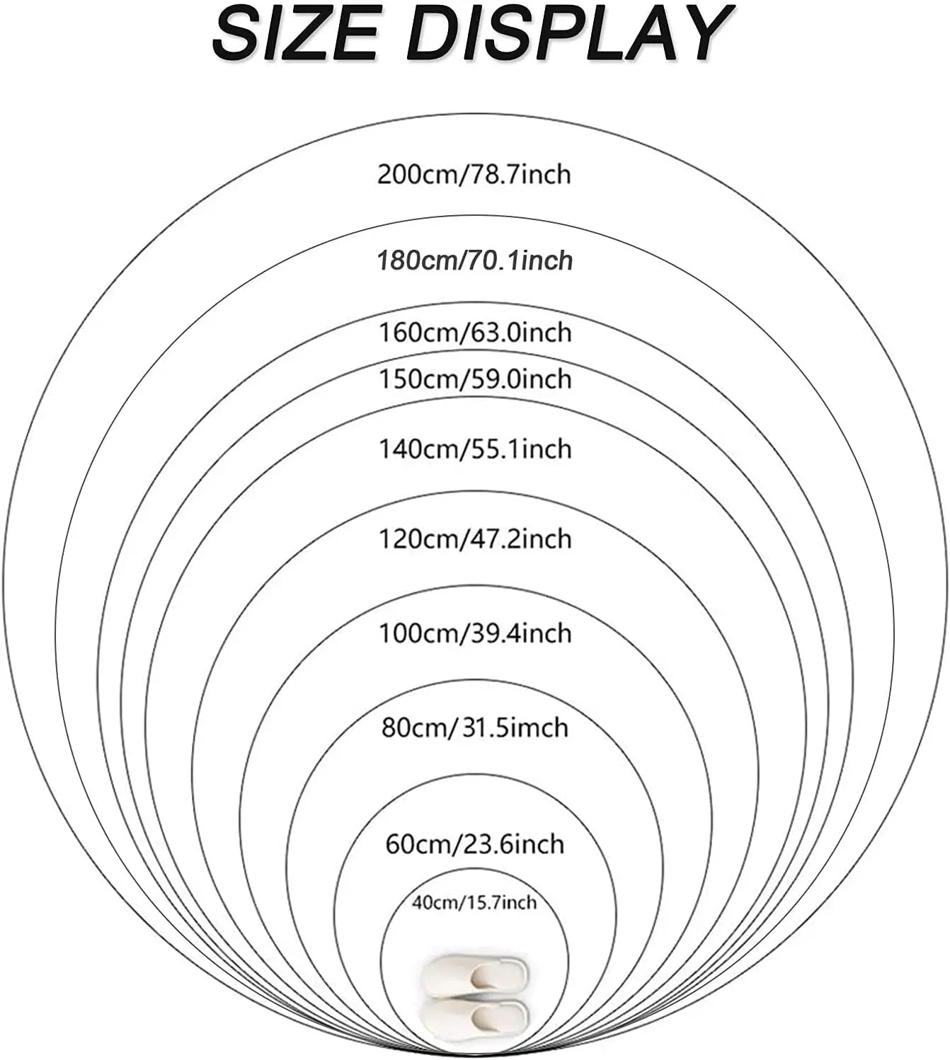 VIKAMA New Modern Round Carpet for Bedroom, Study, Computer Chair, Office, Gaming Chair, Non-Slip Floor Mat, Home Decoration