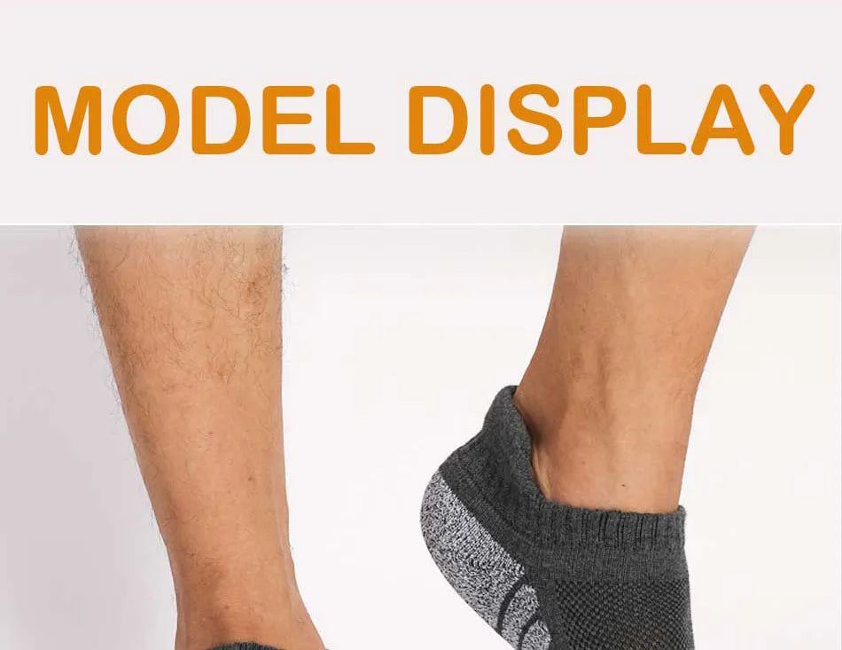 6 Pairs Thickened Towel Bottom Running Socks - Non-Slip Breathable Sports Socks