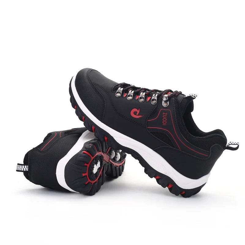 Men's Leather Casual Shoes - Sneakers for Spring, Autumn, and Winter - Lightweight Walking and Tennis Shoes
