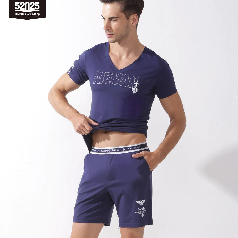 Short Sleeve Homewear for Men - Comfortable Summer Lounge Clothes