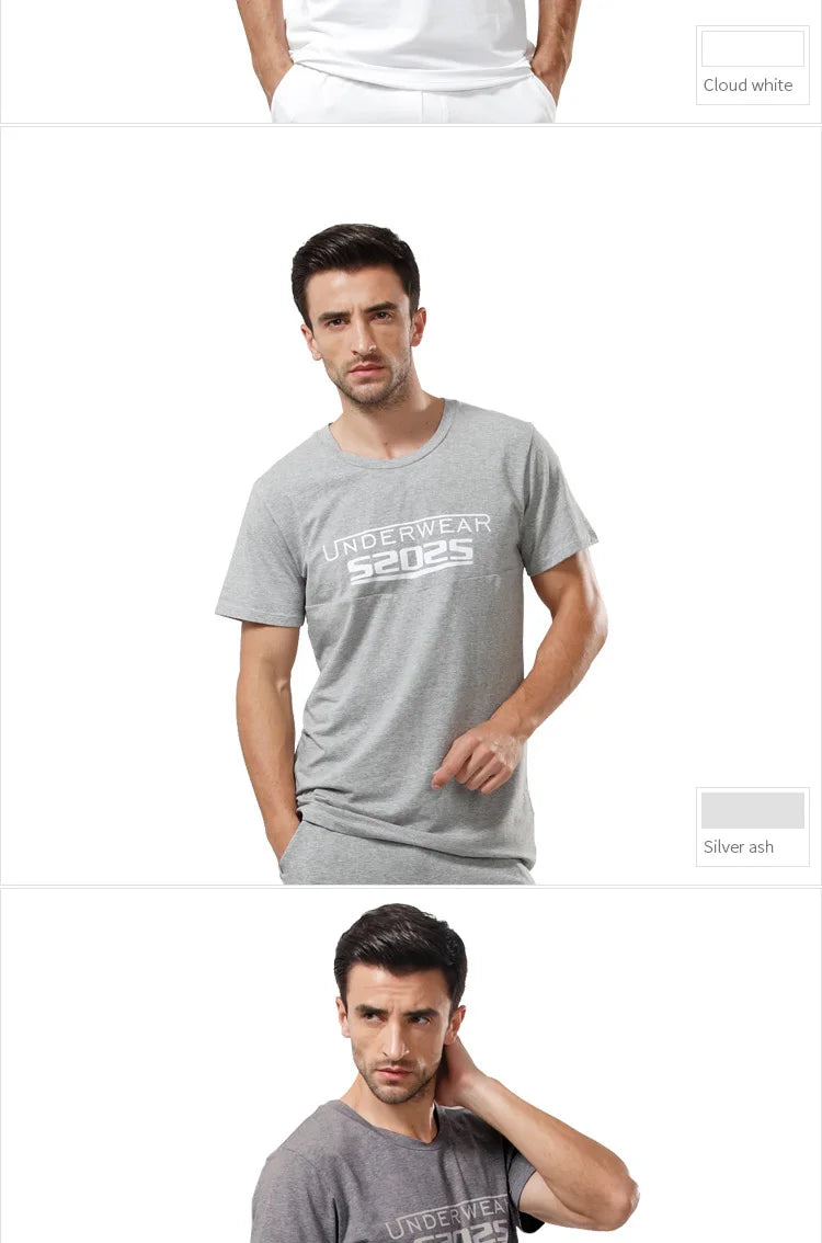 Short Sleeve Homewear for Men - Comfortable Summer Lounge Clothes