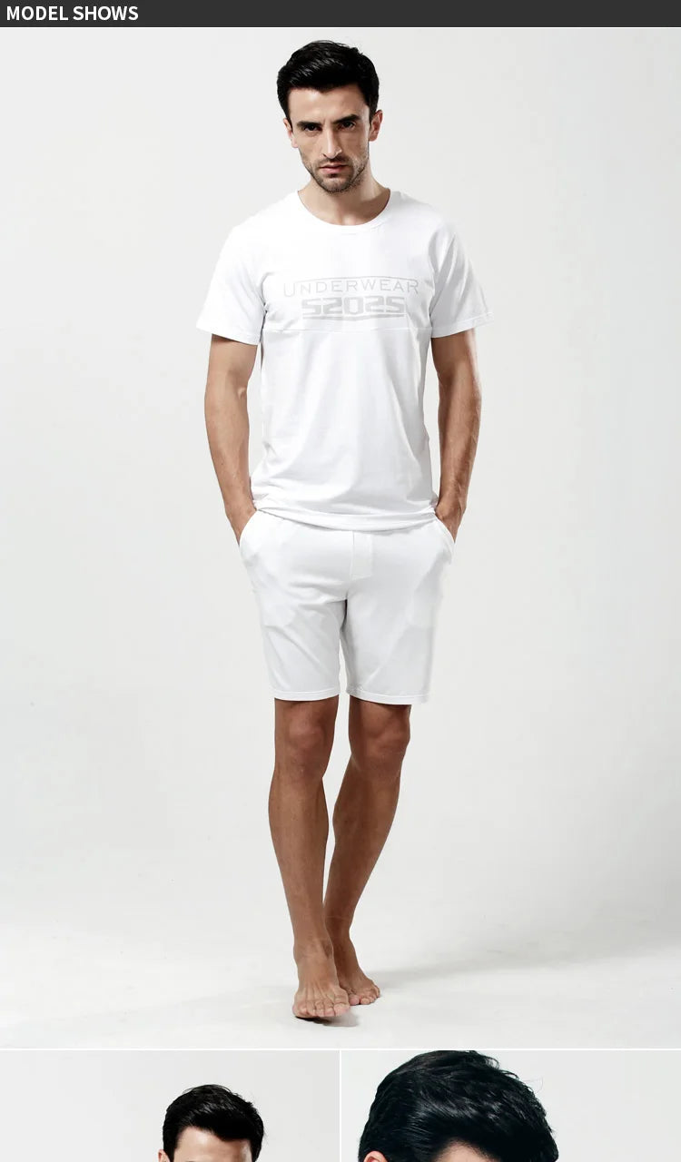 Short Sleeve Homewear for Men - Comfortable Summer Lounge Clothes