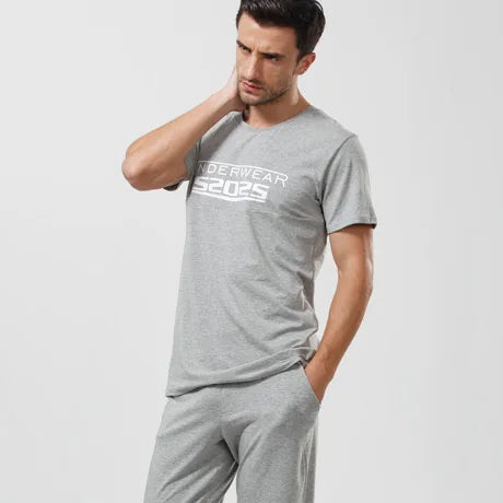 Short Sleeve Homewear for Men - Comfortable Summer Lounge Clothes